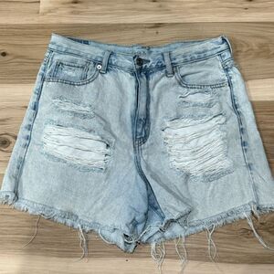 American Eagle High Waisted Distressed Mom Shorts Women’s 8
